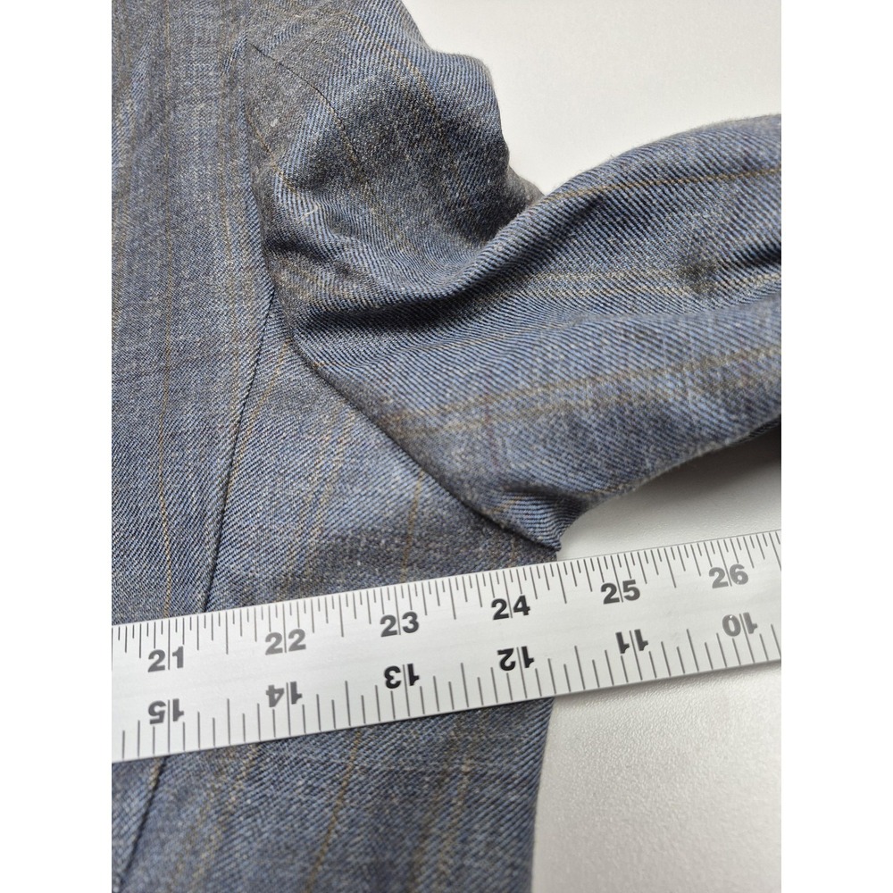 Peerless Couture International Blazer Mens 46 Short Blue Silk Wool Linen NWT - Picture 8 of 12